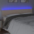Pikkukuva 3 / 6: Sängyn pääty LED-valolla, cappuccino, 160x5x78/88 cm, ekonahka