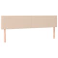 Pikkukuva 4 / 6: Sängyn pääty LED-valolla, cappuccino, 160x5x78/88 cm, ekonahka