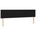 Miniatyrbillede 4 af 6: sengegavl med LED-lys 180x5x78/88 cm stof sort