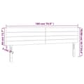Miniatyrbillede 6 af 6: sengegavl med LED-lys 180x5x78/88 cm stof sort