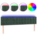 Pikkukuva 2 / 6: Sängyn pääty LED-valolla, tummanvihreä, 180x5x78/88 cm, samettia