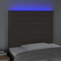 Pikkukuva 3 / 6: Sängyn pääty LED-valolla, taupe, 80x5x118/128 cm, kangas
