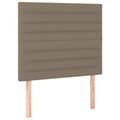 Pikkukuva 4 / 6: Sängyn pääty LED-valolla, taupe, 80x5x118/128 cm, kangas