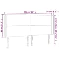 Pikkukuva 6 / 6: Sängyn pääty, jossa LED tummanruskea 203x16x118/128 cm kangas