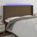 Pikkukuva 1 / 6: Sängyn pääty, jossa LED tummanruskea 203x16x118/128 cm kangas