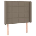 Pikkukuva 3 / 6: Sängyn pääty LED-valolla, taupe, 83x16x118/128 cm, kangas