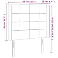 Pikkukuva 6 / 6: Sängyn pääty LED-valolla, taupe, 83x16x118/128 cm, kangas