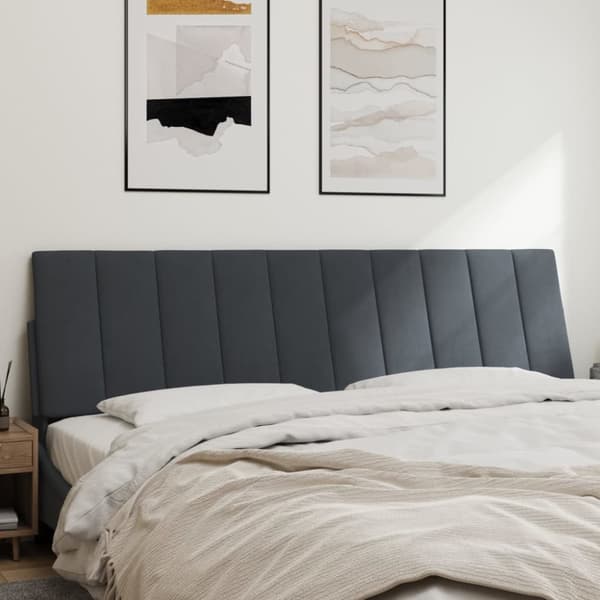 gavlpude 180 cm velour mørkegrå