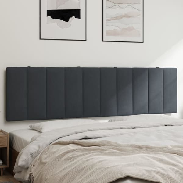 gavlpude 180 cm velour mørkegrå