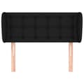 Miniatyrbillede 3 af 9: sengegavl med kanter 93x23x78/88 cm stof sort
