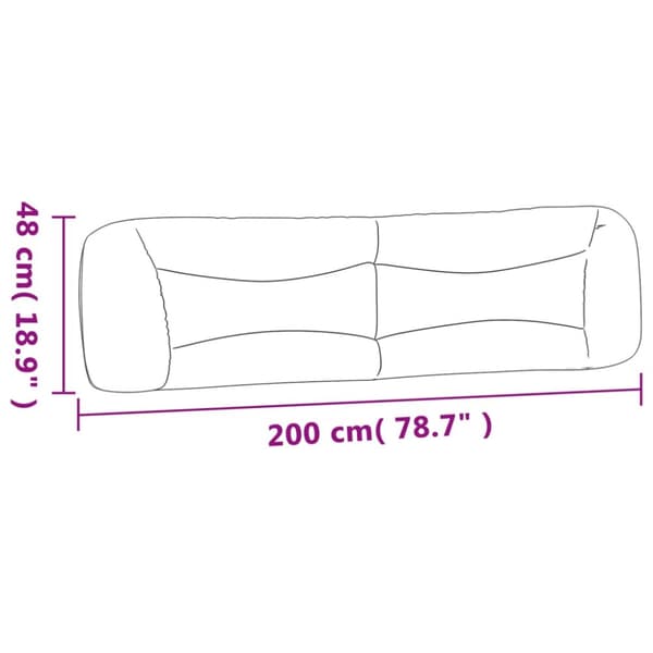 gavlpude 200 cm stof cremefarvet