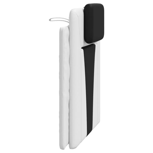 gavlpude 80 cm kunstlæder hvid og sort