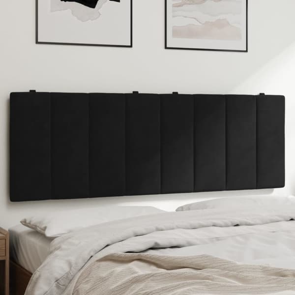 Dyna till huvudgavel svart 120 cm sammet