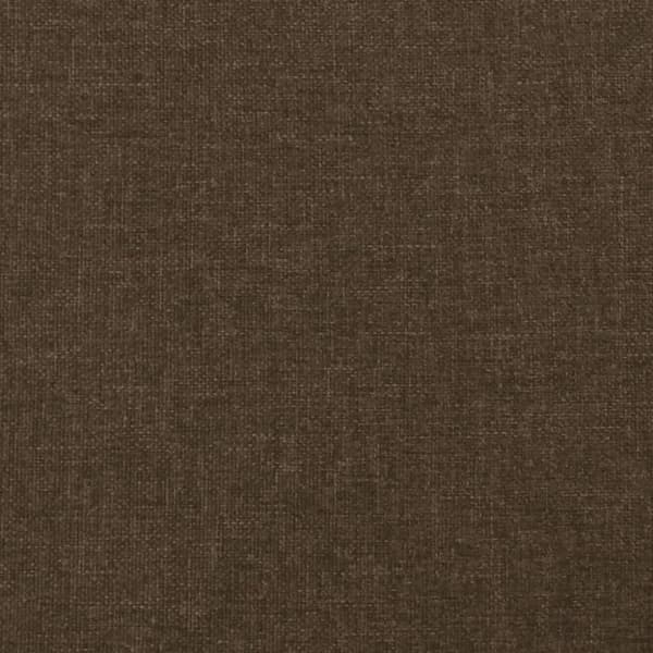 sengegavl med kanter 147x16x118/128 cm stof mørkebrun