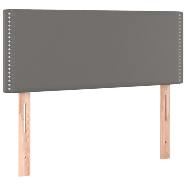 sengegavl 90x5x78/88 cm kunstlæder grå
