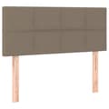 Miniatyrbillede 2 af 8: sengegavl 100x5x78/88 cm stof gråbrun