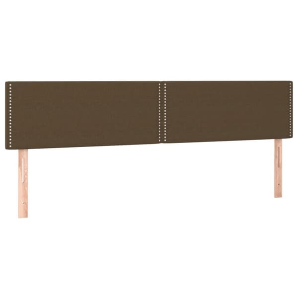 sengegavle 2 stk. 100x5x78/88 cm stof mørkebrun