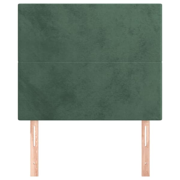 Huvudgavlar 2 st mörkgrön 80x5x78/88 cm sammet