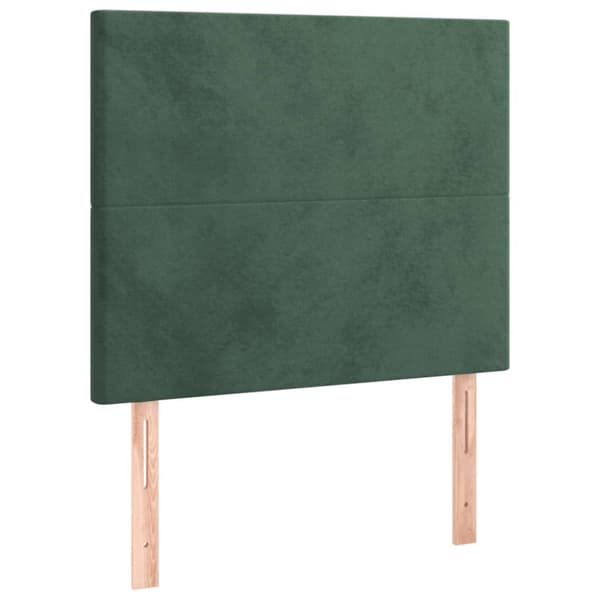 Huvudgavlar 2 st mörkgrön 80x5x78/88 cm sammet