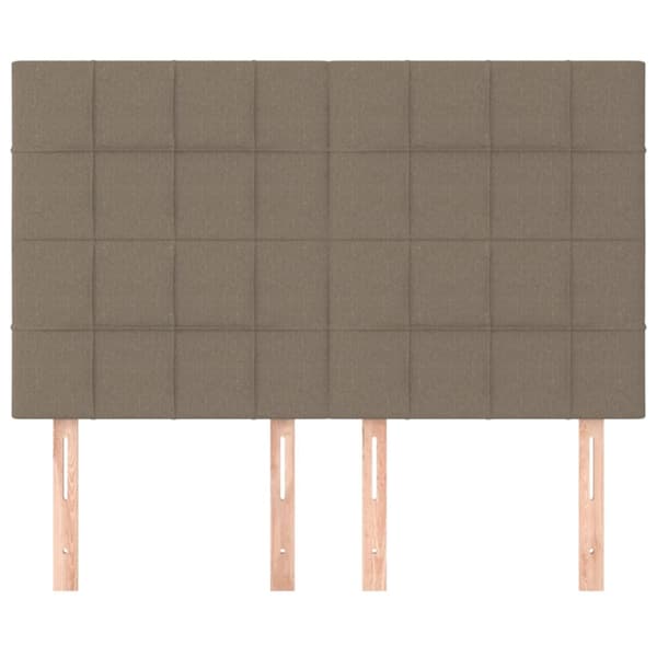 sengegavle 4 stk. 72x5x78/88 cm stof gråbrun