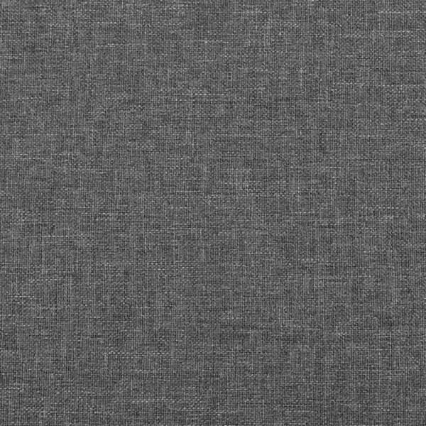 sengegavl med kanter 147x23x118/128 cm stof mørkegrå