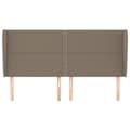 Miniatyrbillede 3 af 9: sengegavl med kanter 183x23x118/128 cm stof gråbrun