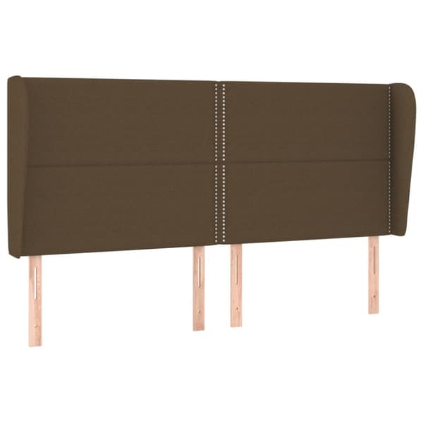 Korvatuki, tummanruskea, 203x23x118/128 cm, kangas