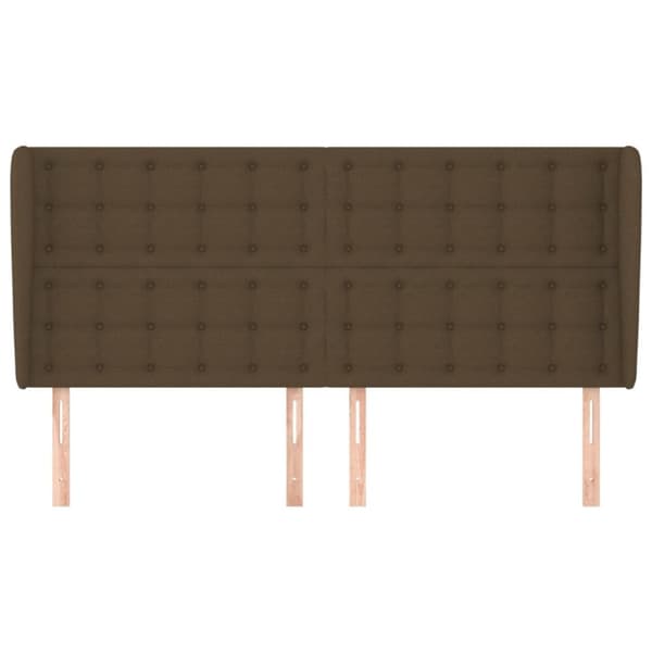 Korvatuki, tummanruskea, 163x23x118/128 cm, kangas