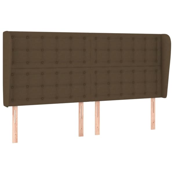 Korvatuki, tummanruskea, 163x23x118/128 cm, kangas
