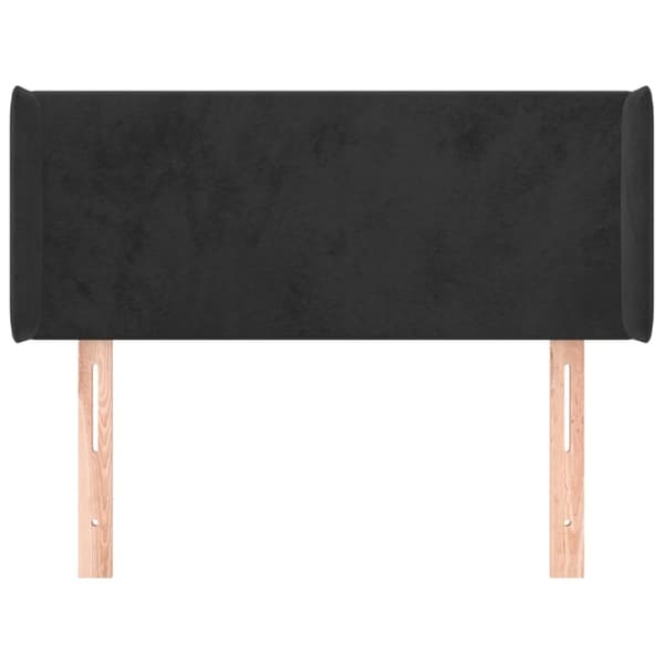 Korvatuki, musta, 93x16x78/88 cm, samettia