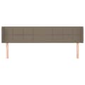 Miniatyrbillede 3 af 9: sengegavl med kanter 163x16x78/88 cm stof gråbrun