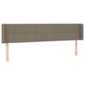 Miniatyrbillede 2 af 9: sengegavl med kanter 163x16x78/88 cm stof gråbrun