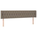 Miniatyrbillede 2 af 9: sengegavl med kanter 183x16x78/88 cm stof gråbrun