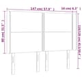 Pikkukuva 9 / 9: Sänggavel med kanter mörkblå 147x16x118/128 cm sammet