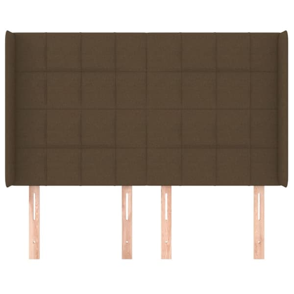 Korvatuki, tummanruskea, 147x16x118/128 cm, kangas
