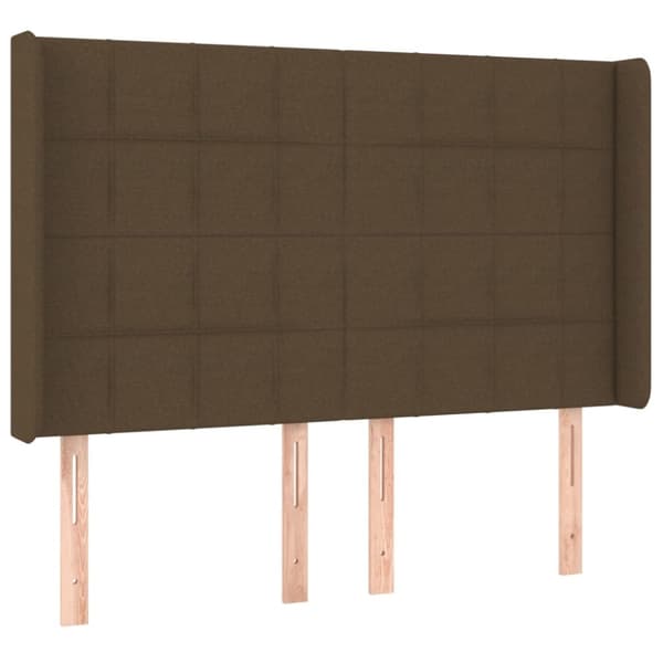 Korvatuki, tummanruskea, 147x16x118/128 cm, kangas