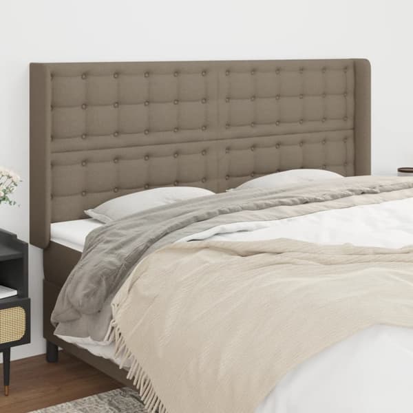 Korvatuki, taupe, 183x16x118/128 cm, kangas