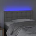 Pikkukuva 3 / 6: Sängyn pääty LED-valolla, harmaa, 90x5x78/88 cm, keinonahkaa