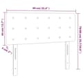 Pikkukuva 6 / 6: Sängyn pääty LED-valolla, harmaa, 90x5x78/88 cm, keinonahkaa