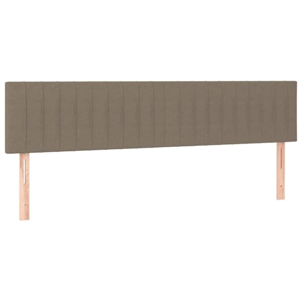 Sänggavel LED taupe 160x5x78/88 cm tyg