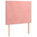 Pikkukuva 4 / 6: Sängyn pääty LED-valolla, pinkki, 80x5x118/128 cm, sametti