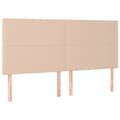 Pikkukuva 4 / 6: Sänggavel LED cappuccino 200x5x118/128 cm konstläder