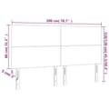 Pikkukuva 6 / 6: Sänggavel LED cappuccino 200x5x118/128 cm konstläder