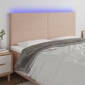 Pikkukuva 1 / 6: Sänggavel LED cappuccino 200x5x118/128 cm konstläder