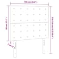 Miniatyrbillede 6 af 6: sengegavl med LED-lys 100x5x118/128 cm kunstlæder cappuccino
