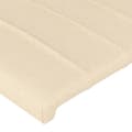 Miniatyrbillede 5 af 6: sengegavl med LED-lys 100x5x118/128 cm stof cremefarvet