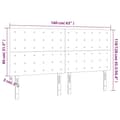 Pikkukuva 6 / 6: Sängyn pääty LED-valolla, taupe, 160x5x118/128 cm, kangas