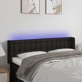 Pikkukuva 1 / 6: Sänggavel LED svart 147x16x78/88 cm tyg