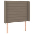 Pikkukuva 3 / 6: Sängyn pääty LED-valolla, taupe, 83x16x118/128 cm, kangas