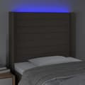 Pikkukuva 4 / 6: Sängyn pääty LED-valolla, taupe, 83x16x118/128 cm, kangas